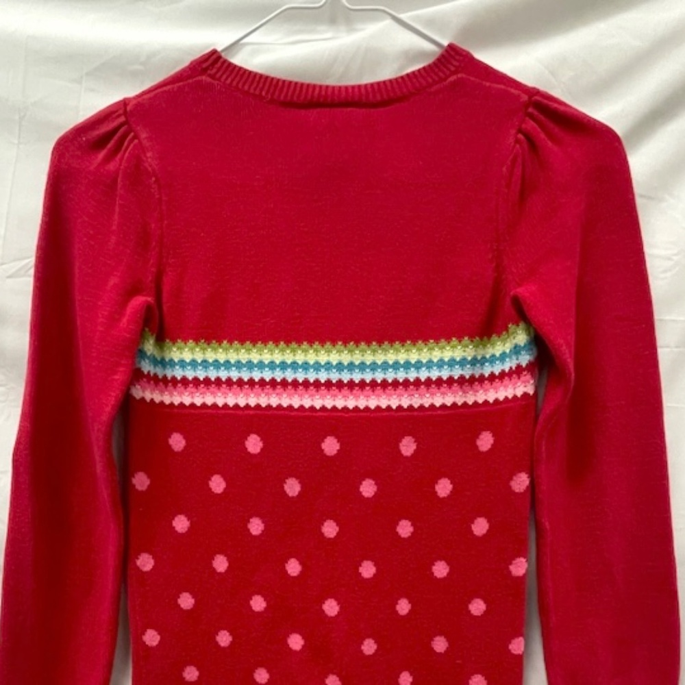 Gymboree Red Sweater Dress Long Sleeve Girls Size 7 - Picture 4 of 6